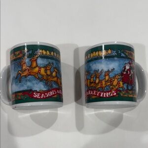 Seasons greetings holiday mug set